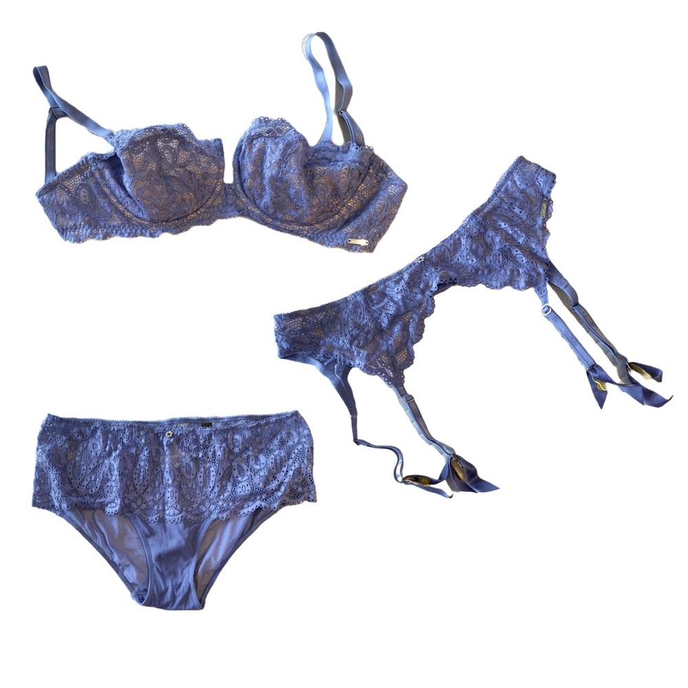 3️⃣ Piece Lingerie Set | 32f 32ddd L XL  |  Montelle Intimates